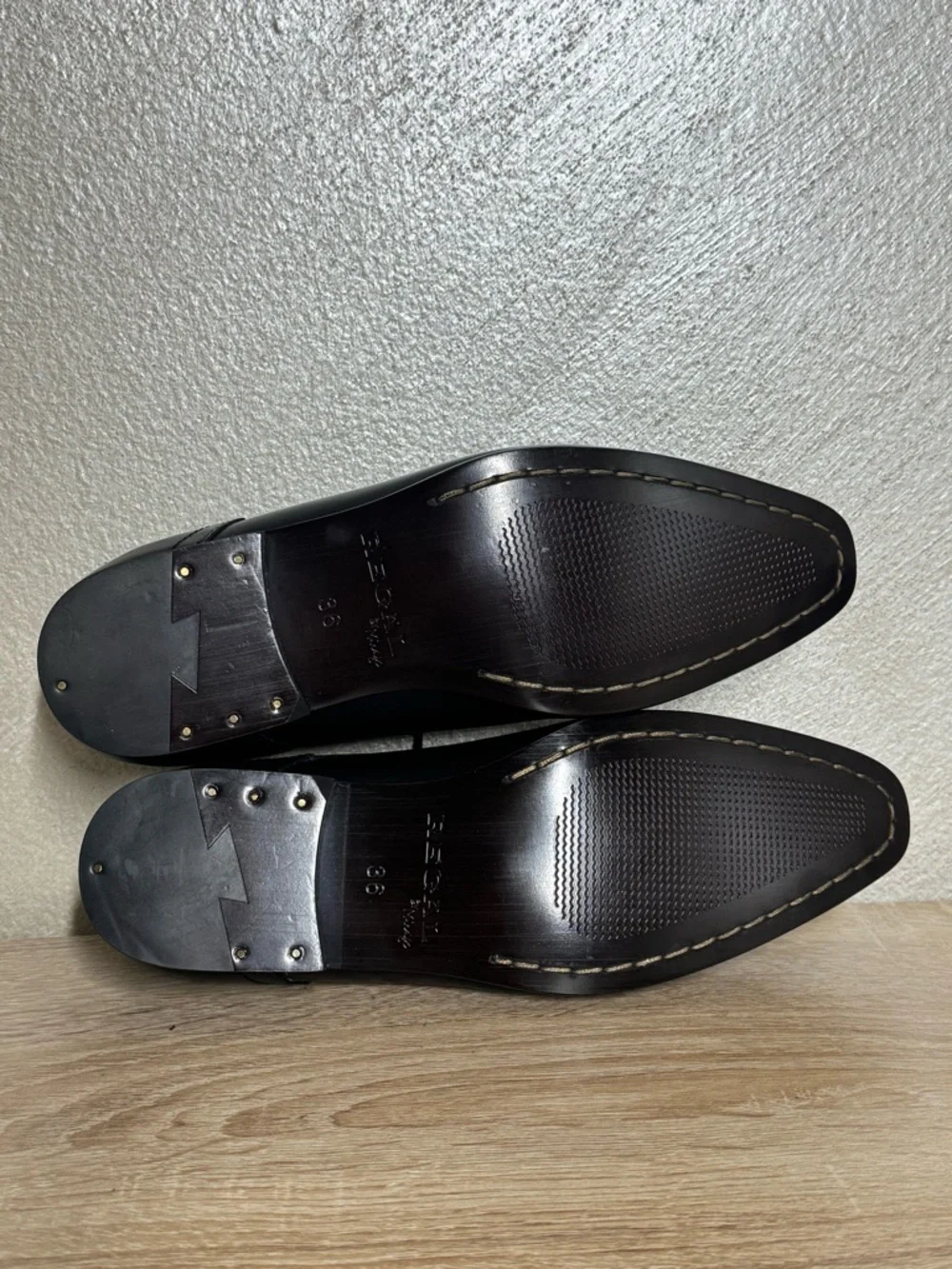 Reading - Regal Boys size EU 36 US 4 Dress Black Leather Lace Oxford Shoe